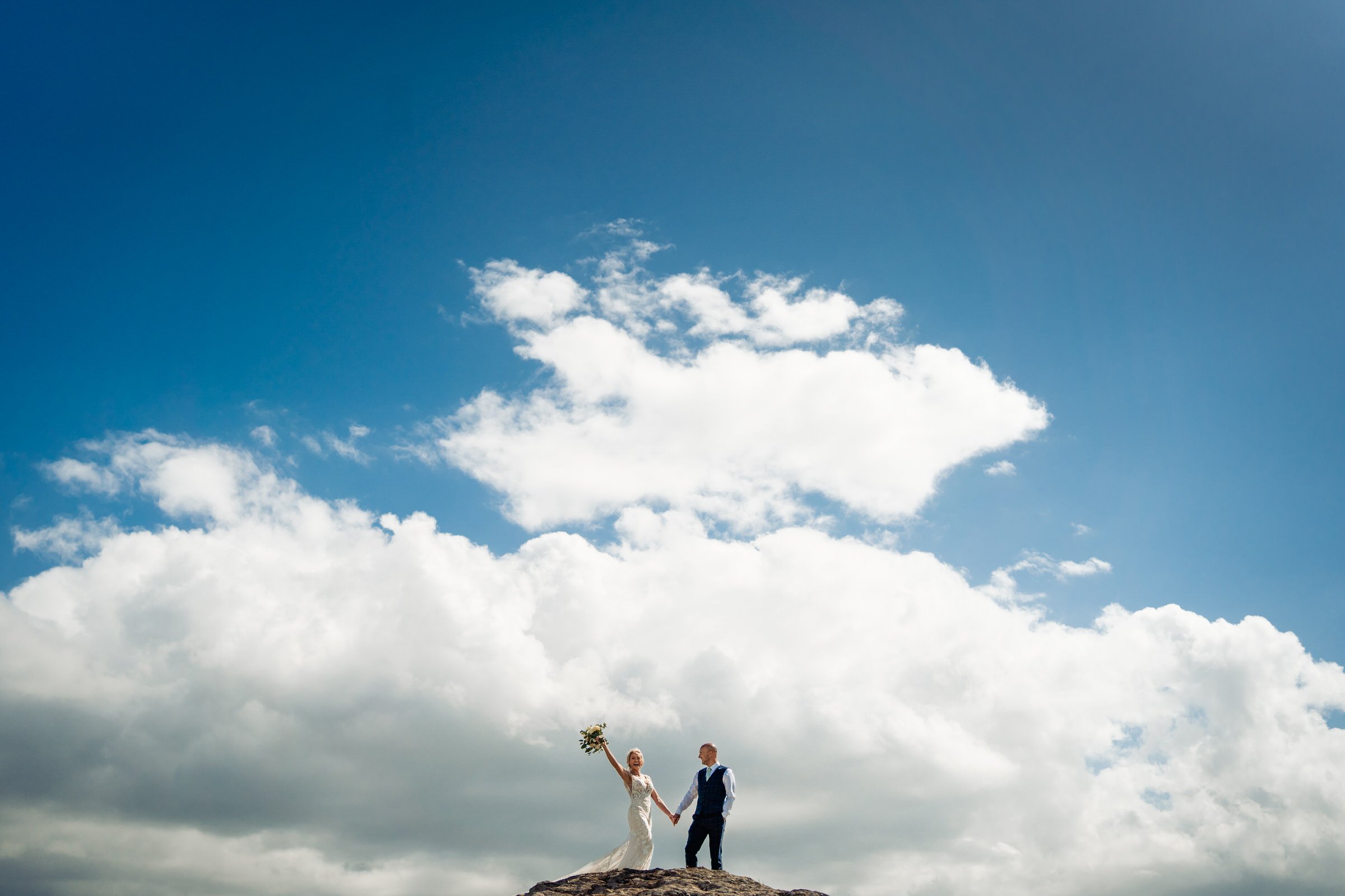 clouds - bride - groom - sunny - flowers - tredudwell.jpg